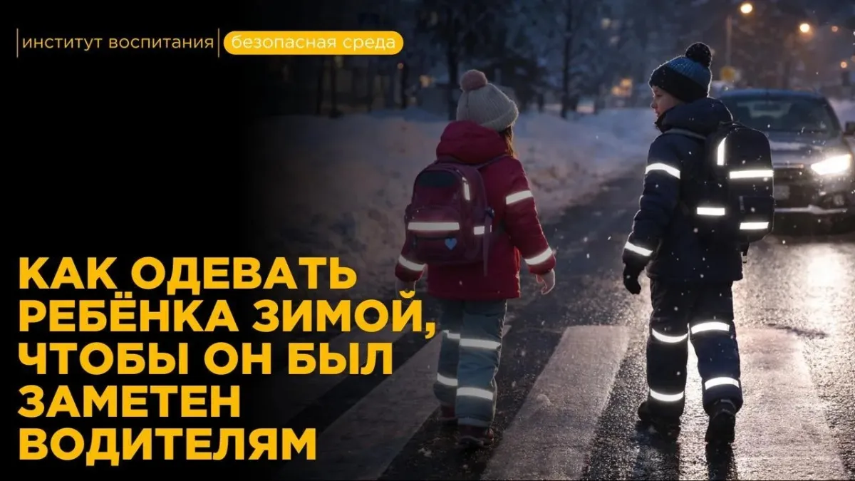 Как одевать ребенка зимой, чтобы он был заметен водителям
